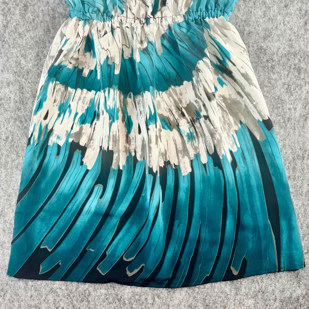 Kimchi Blue Urban Outfitters Abstract Print Dress Women S Teal Boho Y2K Indie - Picture 5 of 11